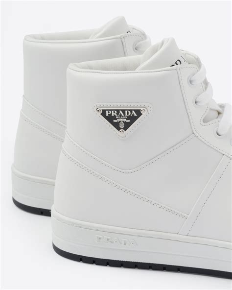 prada high tops white|Prada high top sneaker.